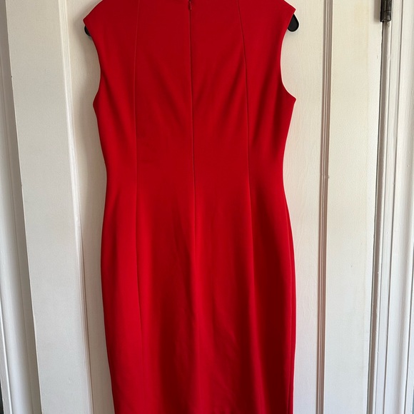 Calvin Klein red sheath dress size 10 - Picture 3 of 11